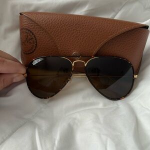Ray-Ban Polarized aviator tortoiseshell sunglasses